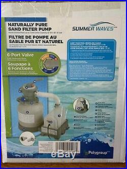Summer Waves Naturally Pure Sand Filter Pump, above ground pools up to 18' x 52