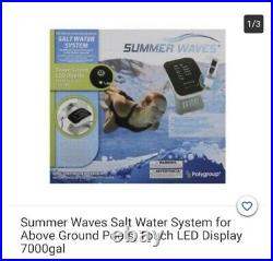 Summer Waves Salt Water System for Above Ground Pools, Touch LED Display 7000gal