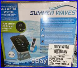 Summer Waves Salt Water System for Above Ground Pools, Touch LED Display 7000gal