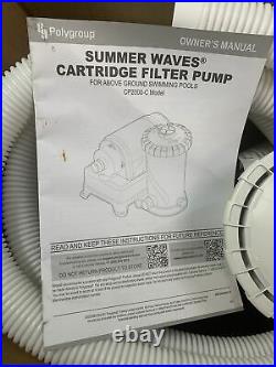 Summer Waves centrifugal 2000 Filter Pump CP2000-c etl withgfci