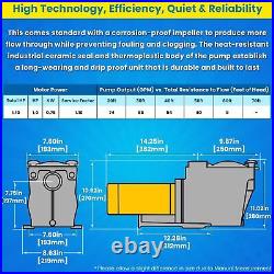 Super Pump W3SP2607X10 1 HP Single Speed Pool Pump 115/230V for Hayward Pump