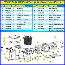 Super Pump W3SP2607X10 1 HP Single Speed Pool Pump 115/230V for Hayward Pump