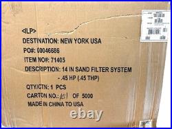 Swimline 2400 GPH 14 in 0.5 HP High Quality Pool Sand Filter Pump Combo 71405 Swimline 2400 GPH 14 in 0.5 HP High Quality Pool Sand Filter Pump Combo 71405