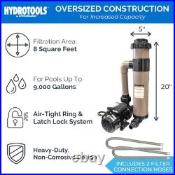 Swimline HYDROTOOLS 8 Sq Ft Pool Filter System for Above Ground Pools (Open Box) Swimline HYDROTOOLS 8 Sq Ft Pool Filter System for Above Ground Pools (Open Box)