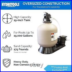 Swimline HYDROTOOLS Pool 19 Inch Sand Filter Tank Combo Set With Stand & Multi