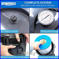 Swimline HydroTools 100 Sq Ft Sure Flo Cartridge Pool Filter Tank and Elements