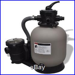 Swimming Pool Sand Filter with Pool Pump 1' 2'' Filters 4,755 gal/h Durable New