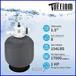 TUFFIOM 16 Inch Swimming Pool Sand Filter for Above Inground Pools