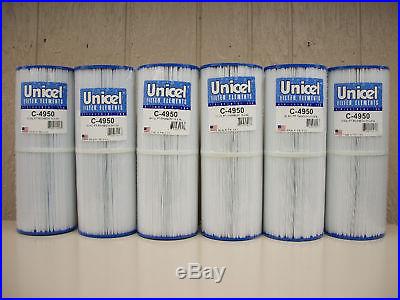 UNICEL C-4950 PENTAIR RAINBOW REPLACEMENT SPA CARTRIDGE FILTER C4950 6 PACK