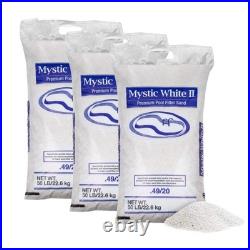 U. S. Silica 50 Pound Mystic White II Swimming Pool Filter Sand, White, 3 Pack