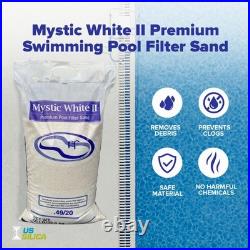 U. S. Silica 50 Pound Mystic White II Swimming Pool Filter Sand, White, 3 Pack