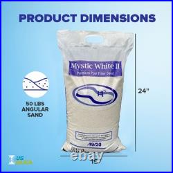 U. S. Silica 50 Pound Mystic White II Swimming Pool Filter Sand, White, 3 Pack