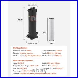 Uimoso 100 sq. Ft Cartridge Filter System for Swimming Pool, 6142 GPH Flow Rate