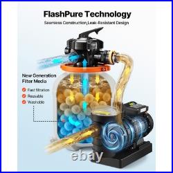 Uimoso 12 Sand Filter Pump with Timer, 3000 GPH, 0.5 HP for Above-Ground Pools