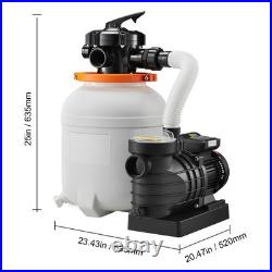 Uimoso 12 Sand Filter Pump with Timer, 3000 GPH, 0.5 HP for Above-Ground Pools