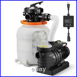 Uimoso 12 Sand Filter Pump with Timer, 3000 GPH, 0.5 HP for Above-Ground Pools