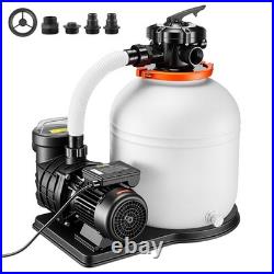 Uimoso 16-Inch Sand Filter Pump with Timer, 1HP, 4400 GPH for Above-Ground Pools