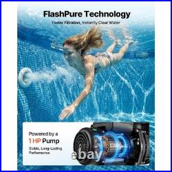 Uimoso 16-Inch Sand Filter Pump with Timer, 1HP, 4400 GPH for Above-Ground Pools