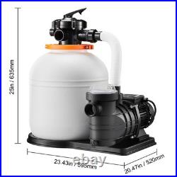 Uimoso 16-Inch Sand Filter Pump with Timer, 1HP, 4400 GPH for Above-Ground Pools