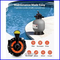 Uimoso 18-inch Sand Filter for Above-Ground and In-Ground Pools with 7-Way Valve