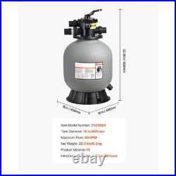 Uimoso 18-inch Sand Filter for Above-Ground and In-Ground Pools with 7-Way Valve