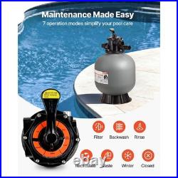 Uimoso 20-Inch Sand Filter with 7-Way Valve for Pools