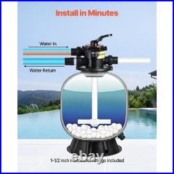 Uimoso 20-Inch Sand Filter with 7-Way Valve for Pools