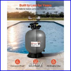 Uimoso 24-Inch Sand Filter with 7-Way Valve for Above/Inground Pools