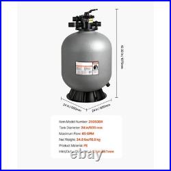 Uimoso 24-Inch Sand Filter with 7-Way Valve for Above/Inground Pools