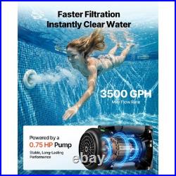 Uimoso Sand Filter Pump for Above Ground Swimming Pools 13 in 3500 GPH 0.75 HP