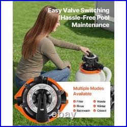 Uimoso Sand Filter Pump for Above Ground Swimming Pools 13 in 3500 GPH 0.75 HP