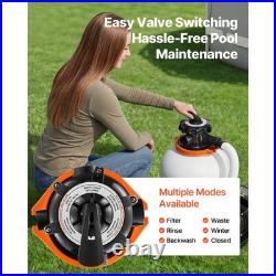 Uimoso Sand Filter Pump for Above Ground Swimming Pools 16 in 4400 GPH 0.75 HP