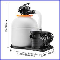Uimoso Sand Filter Pump for Above Ground Swimming Pools 16 in 4400 GPH 0.75 HP