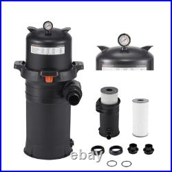 VEVOR 150 sq. Ft² Cartridge Pool Filter Valve 9000 GPH Swimming Pool Filtration
