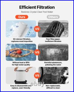 VEVOR 150 sq. Ft² Cartridge Pool Filter Valve 9000 GPH Swimming Pool Filtration