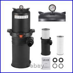 VEVOR 200 sq. Ft² Cartridge Pool Filter Valve 9000 GPH Swimming Filtration System