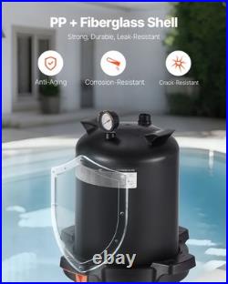 VEVOR 200 sq. Ft² Cartridge Pool Filter Valve 9000 GPH Swimming Filtration System