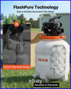 VEVOR FlashPure Sand Filter Pump for Above Ground Pool 12 3000 GPH 0.5 HP Timer