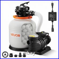 VEVOR FlashPure Sand Filter Pump for Above Ground Pool 14 3500 GPH 0.75HP Timer