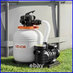 VEVOR FlashPure Sand Filter Pump for Above Ground Pool 14 3500 GPH 0.75HP Timer