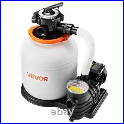 VEVOR FlashPure Sand Filter Pump for Above Ground Pool 14 3500 GPH 0.75HP Timer
