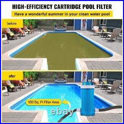 VEVOR Pool Cartridge Filter, 100Sq. Ft Filter Area Inground Pool Filter, Above