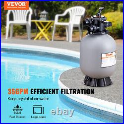VEVOR Sand Filter 16 Above Inground Swimming Pool Sand Filter with 7-Way Valve