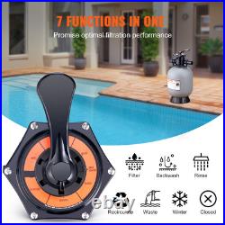 VEVOR Sand Filter 16 Above Inground Swimming Pool Sand Filter with 7-Way Valve