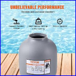 VEVOR Sand Filter 19 Above Inground Swimming Pool Sand Filter with 7-Way Valve