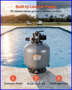 VEVOR Sand Filter 20 in Above Inground Swimming Pool Sand Filter 7-Way Valve