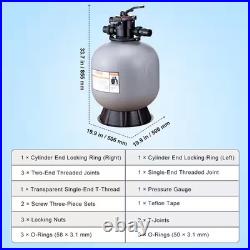 VEVOR Sand Filter 22 Above Inground Swimming Pool Sand Filter with 7-Way Valve