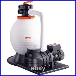 VEVOR Sand Filter Above Ground with 1 HP Pool Pump 3500 GPH Flow 16 6-Way Valve