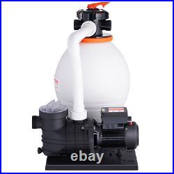 VEVOR Sand Filter Above Ground with 1 HP Pool Pump 3500 GPH Flow 16 6-Way Valve