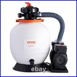 VEVOR Sand Filter Above Ground with 3/4HP Pool Pump 3000GPH Flow 14 6-Way Valve